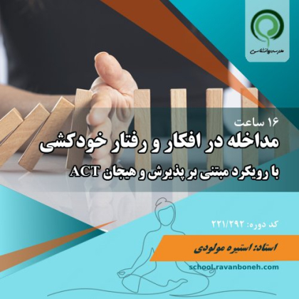 کارگاه مداخله در افکار و رفتار خودکشی با رویکرد act پذیرش و تعهد - کد 221/292