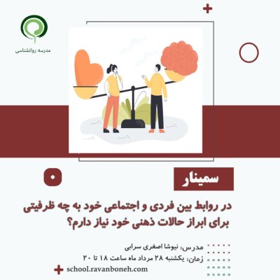 در روابط بین فردی و اجتماعی خود به چه ظرفیتی برای ابراز حالات ذهنی خود نیاز دارم؟ - کد 913/9131/27